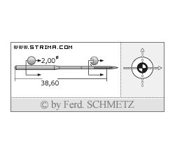 Strojové jehly pro průmyslové šicí stroje Schmetz DVX57 SUK 140