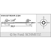 Strojové jehly pro průmyslové šicí stroje Schmetz MY 1014 A 80