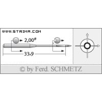 Strojové jehly pro průmyslové šicí stroje Schmetz SY 1906 110