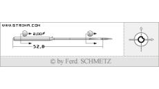 Strojové jehly pro průmyslové šicí stroje Schmetz SY 8160 CL FEK 110