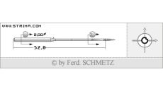 Strojové jehly pro průmyslové šicí stroje Schmetz SY 8160 CL FEK 130