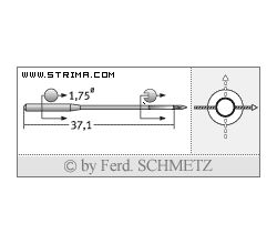 Strojové jehly pro průmyslové šicí stroje Schmetz TQX1 70