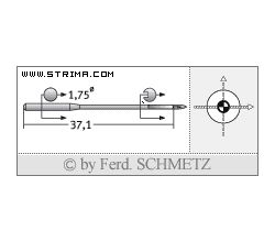 Strojové jehly pro průmyslové šicí stroje Schmetz TQX1 SES 70
