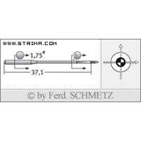 Strojové jehly pro průmyslové šicí stroje Schmetz TQX1 SUK 70