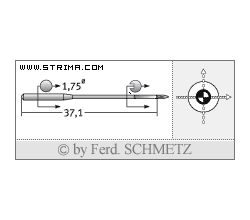 Strojové jehly pro průmyslové šicí stroje Schmetz TQX1 SUK 80