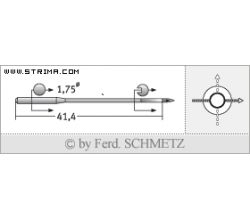 Strojové jehly pro průmyslové šicí stroje Schmetz TQX3 80