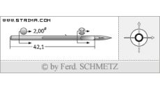 Strojové jehly pro pytlovací šicí stroje Schmetz UY 143 GS 200