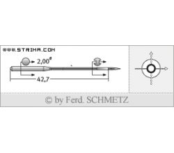Strojové jehly pro průmyslové šicí stroje Schmetz UY 147 GS 90