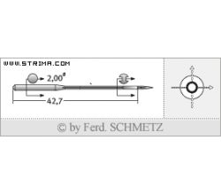 Strojové jehly pro průmyslové šicí stroje Schmetz UY 147 GS 110