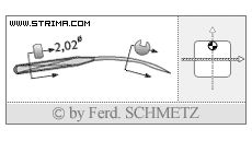 Strojové jehly pro průmyslové šicí stroje Schmetz UY 154 GFS 80
