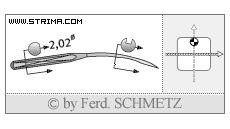 Strojové jehly pro průmyslové šicí stroje Schmetz UY 154 GHS 70