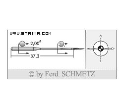 Strojové jehly pro průmyslové šicí stroje Schmetz UY 163 GAS SES 80