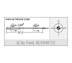 Strojové jehly pro průmyslové šicí stroje Schmetz UY 163 GAS SES 90