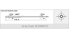 Strojové jehly pro průmyslové šicí stroje Schmetz SMX332 EXT.LG 90