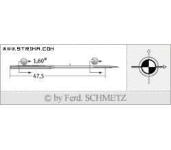 Strojové jehly pro průmyslové šicí stroje Schmetz L 83 TOP STR 80