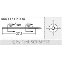 Strojové jehly pro průmyslové šicí stroje Schmetz 292 55