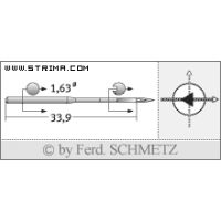 Strojové jehly pro průmyslové vyšívací stroje Schmetz DBXK5 SD1 70
