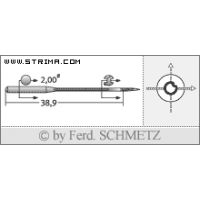 Strojové jehly pro průmyslové šicí stroje Schmetz 5463-35 90