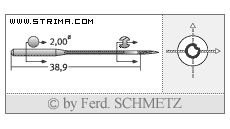 Strojové jehly pro průmyslové šicí stroje Schmetz 5463-35 90