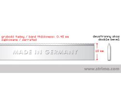 Nůž do pásové pily 3860x10x0,45mm serrated BS