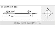 Strojové jehly pro průmyslové šicí stroje Schmetz 71 L 140