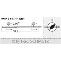 Strojové jehly pro průmyslové šicí stroje Schmetz 134-35 LR 80