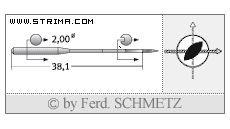 Strojové jehly pro průmyslové šicí stroje Schmetz 134-35 LR 80