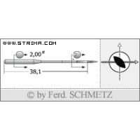 Strojové jehly pro průmyslové šicí stroje Schmetz 134-35 LL 140