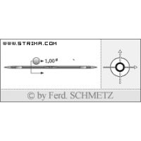 Strojové jehly pro průmyslové šicí stroje Schmetz 2000 A/38 100