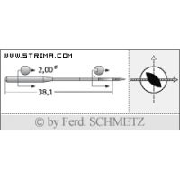Strojové jehly pro průmyslové šicí stroje Schmetz 134-35 LL 120