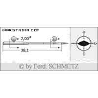 Strojové jehly pro průmyslové šicí stroje Schmetz 134-35 PCL 90