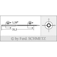 Strojové jehly pro průmyslové šicí stroje Schmetz 46X1 90