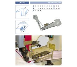 Lemovač lemující z výpustku pro šicí stroje UMA-43 40/12x15/7,5 M