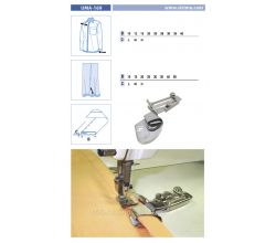 Zakladač s podvinutím pro šicí stroje UMA-169 45 M