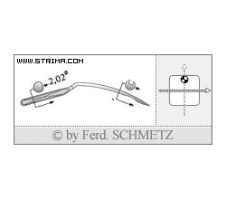 Strojové jehly pro průmyslové šicí stroje Schmetz 1669 E EO SES 65