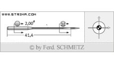 Strojové jehly pro průmyslové šicí stroje Schmetz 149X5 SES 90