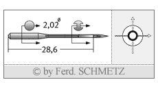 Strojové jehly pro průmyslové šicí stroje Schmetz 82X1 80