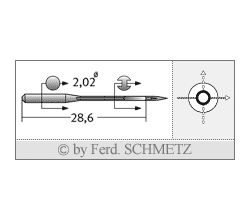 Strojové jehly pro průmyslové šicí stroje Schmetz 82X1 80