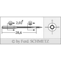 Strojové jehly pro průmyslové šicí stroje Schmetz 82X1 90