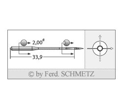 Strojové jehly pro průmyslové šicí stroje Schmetz 265 SPI 80