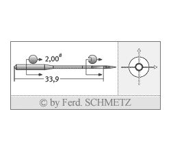 Strojové jehly pro průmyslové šicí stroje Schmetz 265 SPI 90