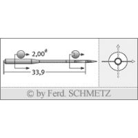 Strojové jehly pro průmyslové šicí stroje Schmetz 265 SPI 100