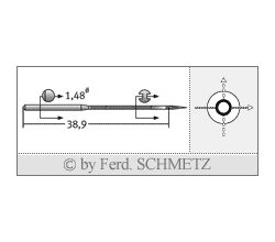 Strojové jehly pro průmyslové šicí stroje Schmetz B-1014 65
