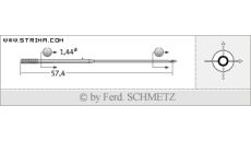 Strojové jehly pro průmyslové šicí stroje Schmetz 253 C 100