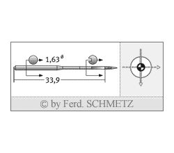 Strojové jehly pro průmyslové šicí stroje Schmetz 287 WH SES 80
