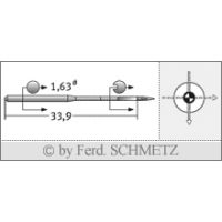 Strojové jehly pro průmyslové šicí stroje Schmetz 287 WH SES 90