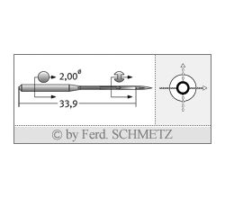 Strojové jehly pro průmyslové šicí stroje Schmetz 1373 H 120
