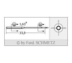 Strojové jehly pro průmyslové šicí stroje Schmetz 287 WK H KK 70