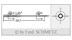 Strojové jehly pro průmyslové šicí stroje Schmetz 1836 90