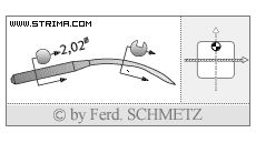 Strojové jehly pro průmyslové šicí stroje Schmetz 60 M 150